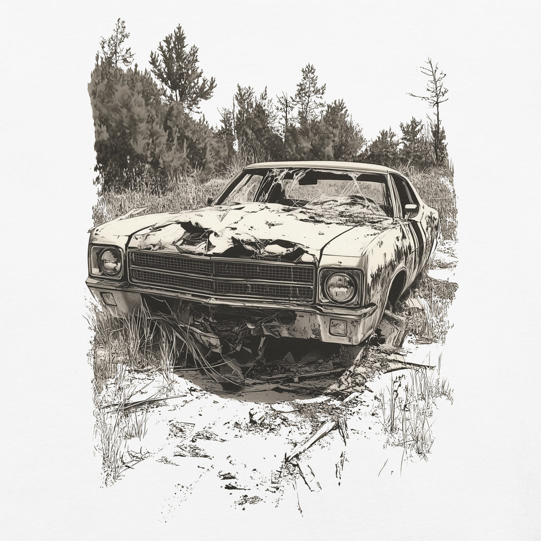 Worn Out Car Heavyweight T-Shirt